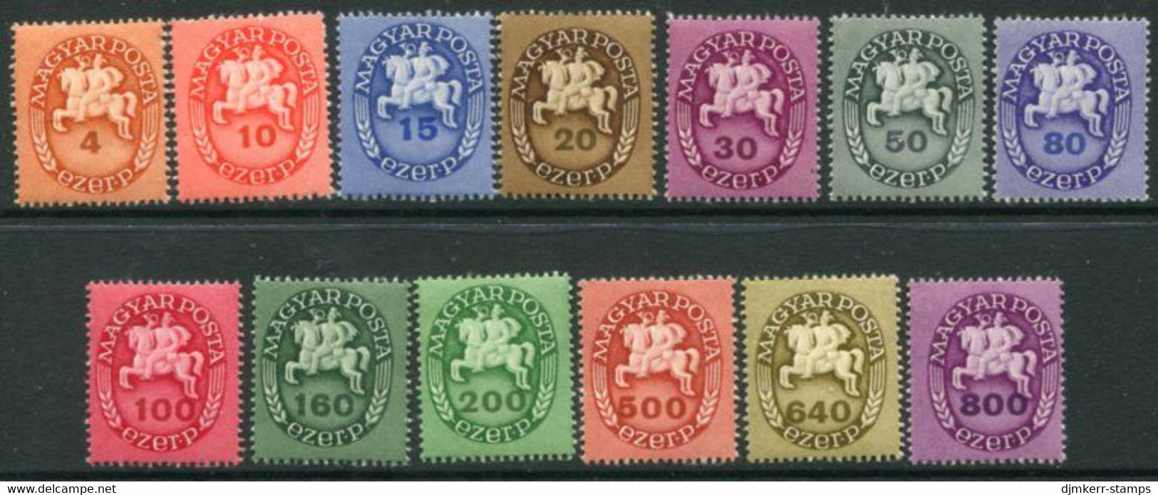HUNGARY 1946 Postillion MNH / **.  Michel  880-92 - Unused Stamps