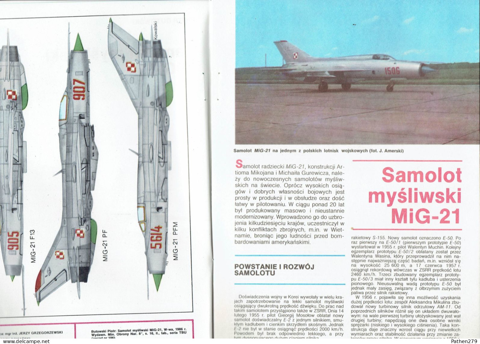 Typy Broni I Uzbrojenia N° 106 - Revue Polonaise D'armes Et Armements - Avion MiG-21 - 1986 - Luchtvaart