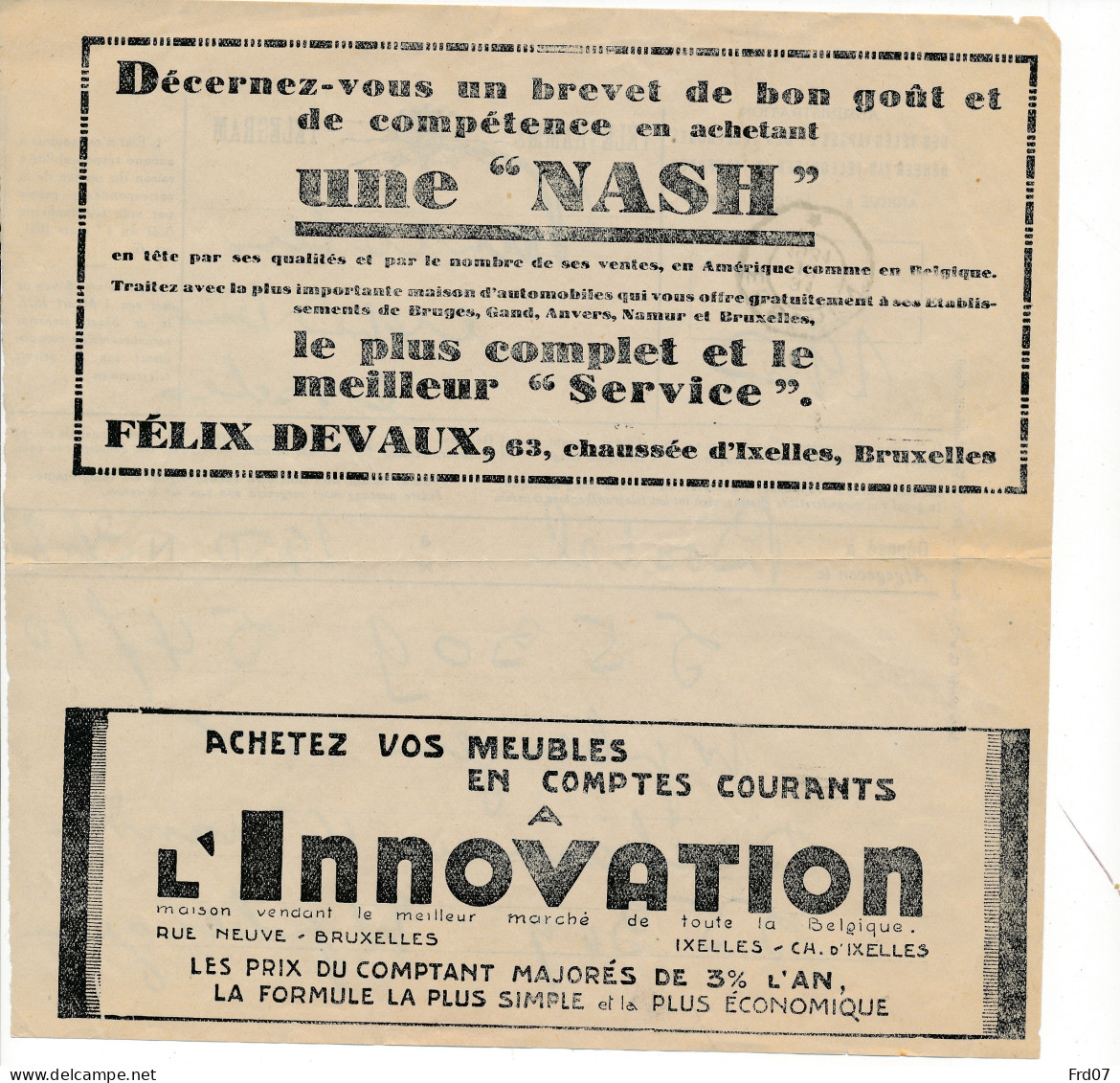 België – Telegram Essen - Esschen 31 III 1931 – Publiciteit Auto „Nash“ - Succursale  Antwerpen, +++ & Innovation - Lettres & Documents