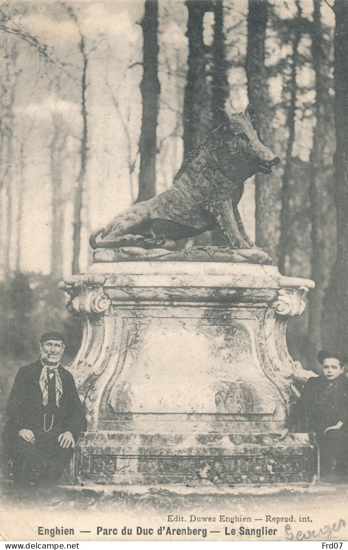 Enghien 190? - Parc Du Duc D'Arenberg - Le Sanglier - Personages  - Enghien - Edingen