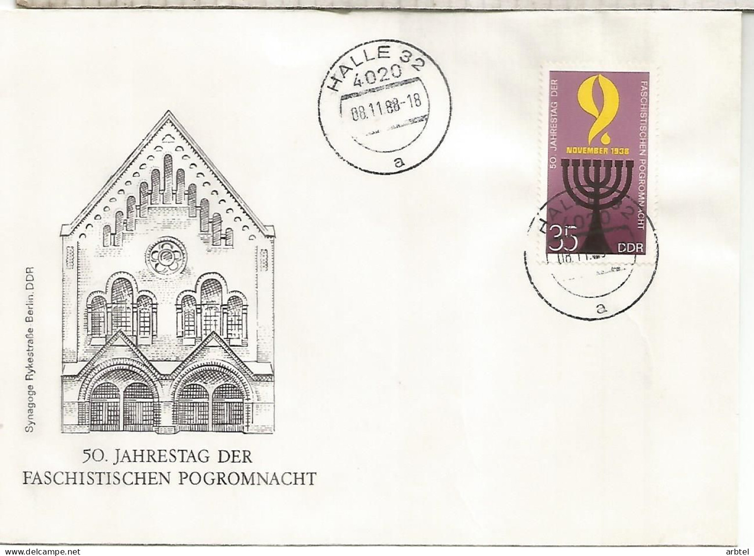 ALEMANIA DDR HALLE JUDAICA HOLOCAUSTO PROGROMO JUDIO JEW - Joodse Geloof