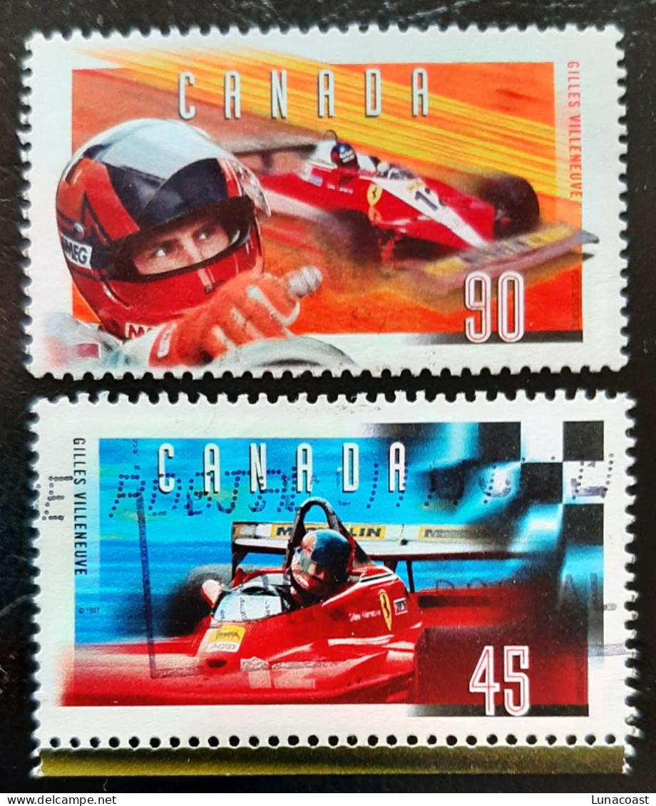 Canada 1997  USED  Sc1647-1648    45c And 90c  Gilles Villeneuve - Gebruikt