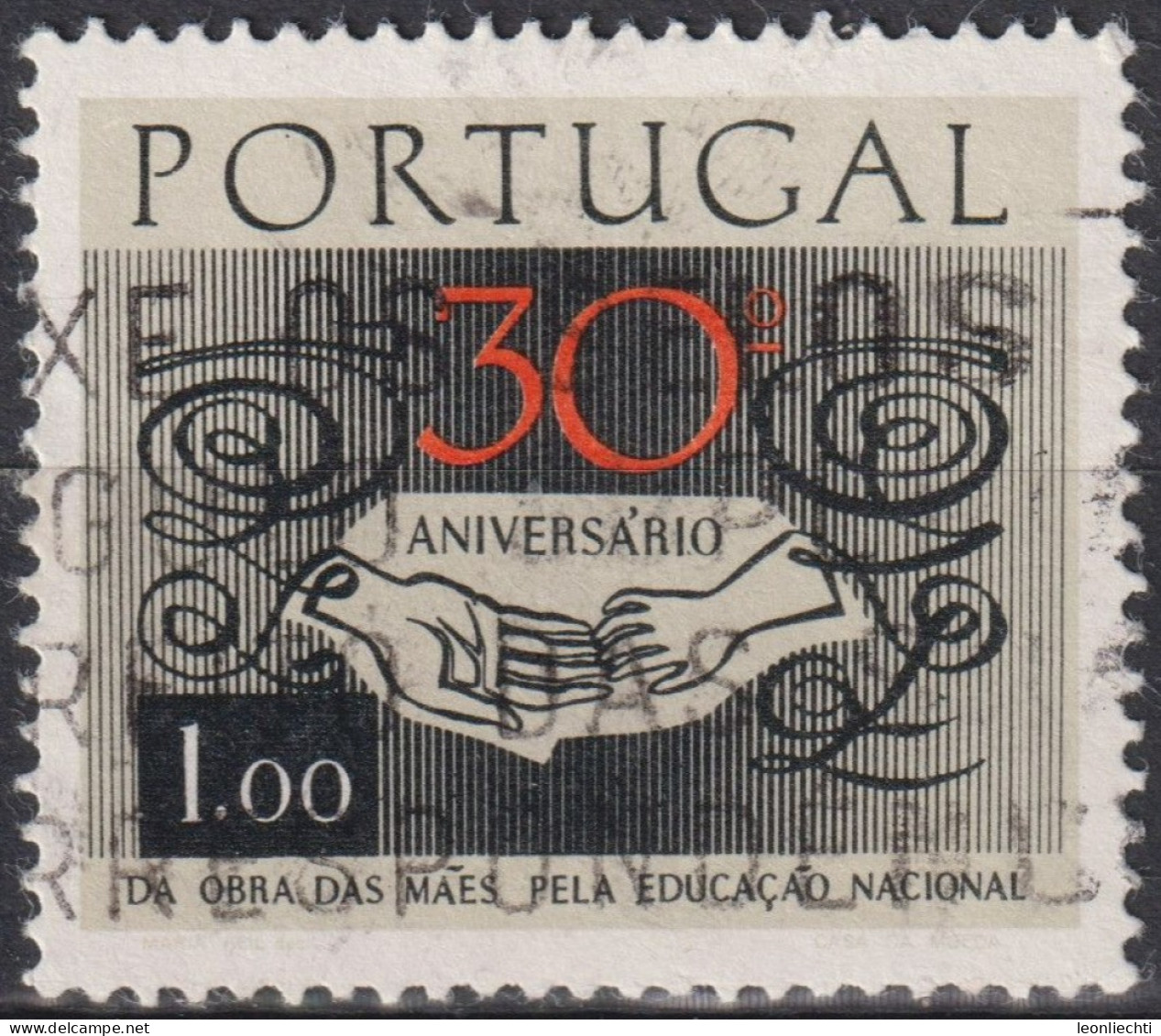 1968 Portugal ° Mi:PT 1054, Sn:PT 1022, Yt:PT 1035, 30th Anniversary Of The Work Of Mothers For Education - Gebruikt