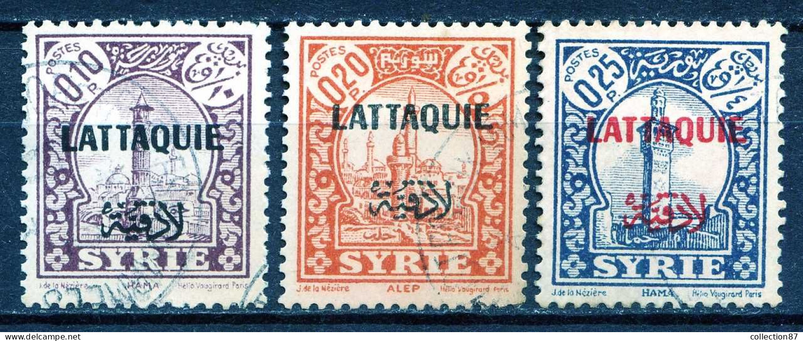 Réf 82 > LATTAQUIÉ < N° 20 + 22 + 23  Ø Oblitéré Ø Used -- - Used Stamps