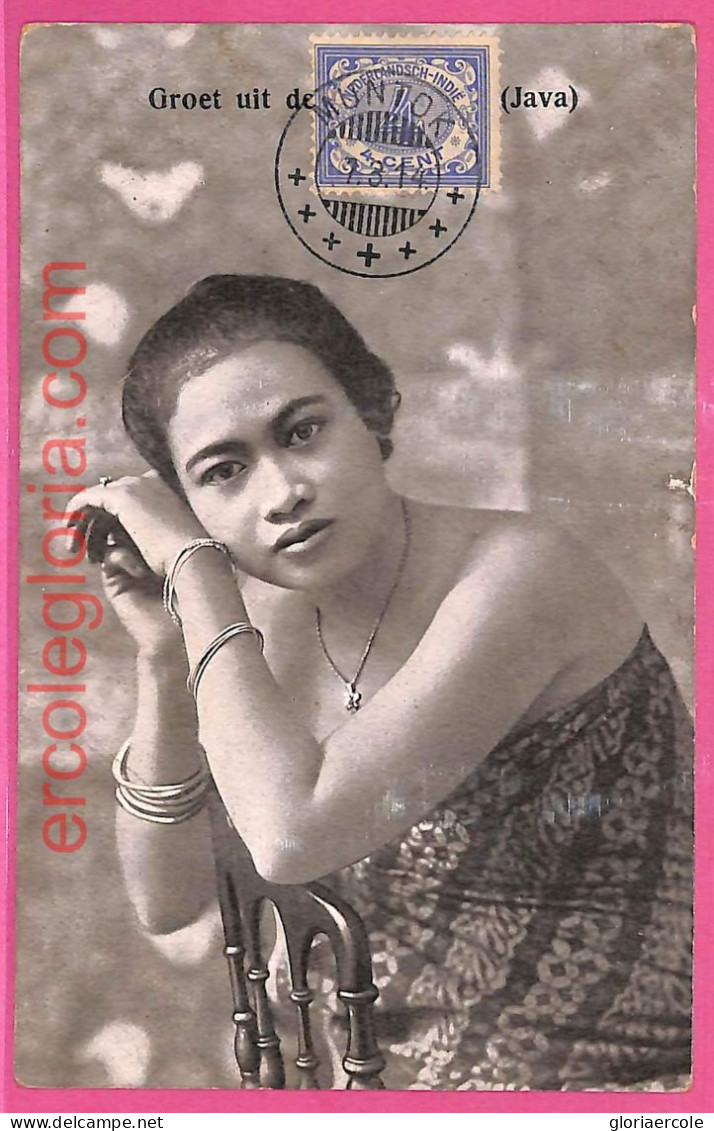 Af8970 - INDONESIA - Vintage POSTCARD  - Java - 1914, ETHNIC - Asia