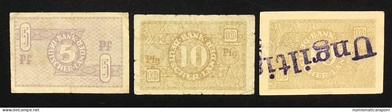 GERMANIA GERMANY Bank Deutscher Lander 3 Notes  Pick#11 + 12 + 12 LOTTO 505 - Collections