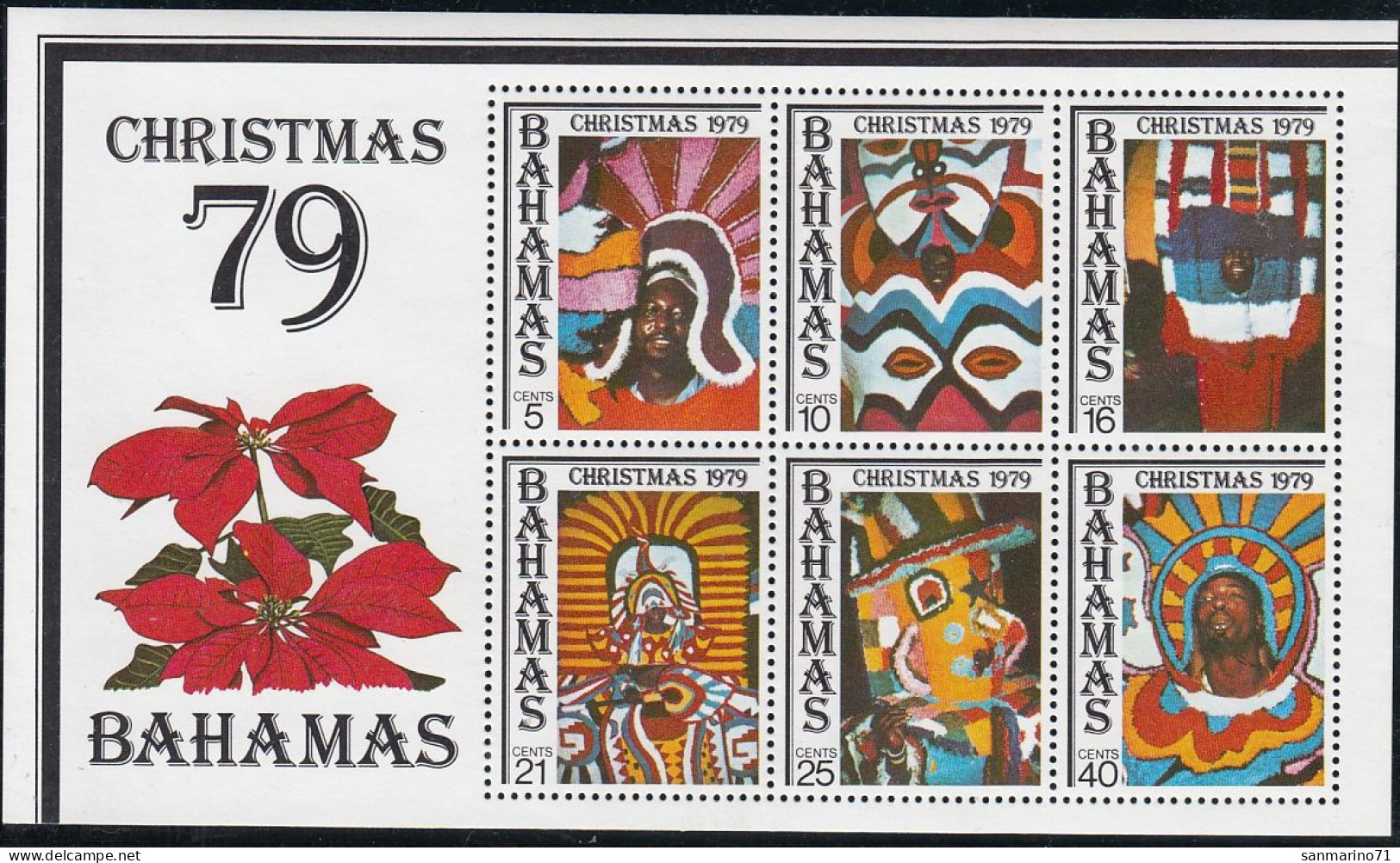 BAHAMAS Block 29,unused,Christmas 1979 (**) - Bahamas (1973-...)