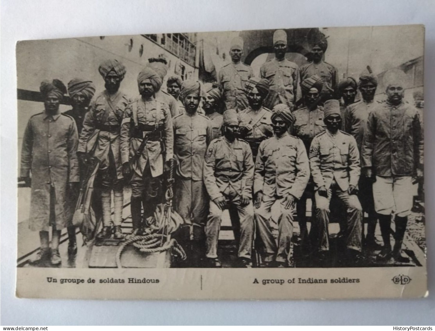 Un Groupe De Soldats Hindous, Hindus, Indische Soldaten, 1.WK, France, 1914 - Inde
