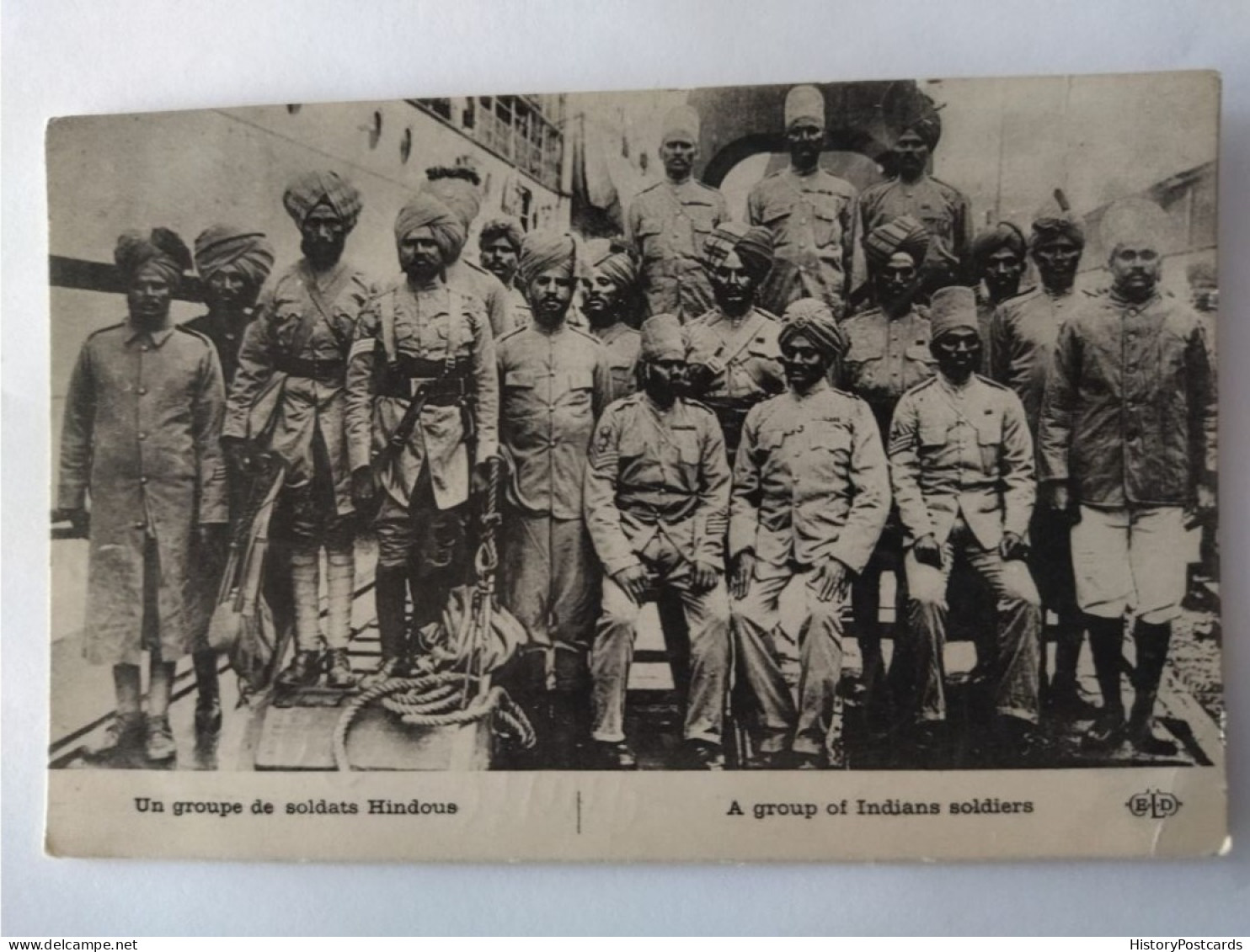 Un Groupe De Soldats Hindous, Hindus, Indische Soldaten, 1.WK, France, 1914 - India