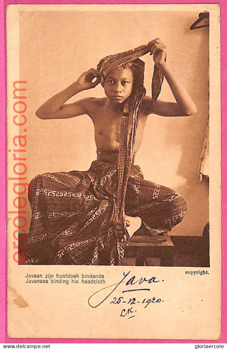 Af8978 - INDONESIA - Vintage POSTCARD  -  Ethnic - 1920 - Asie