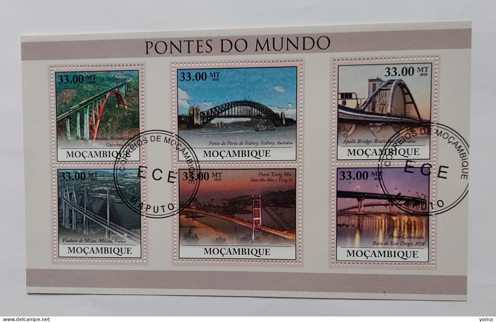 N° 3170 à 3175       Les Ponts Du Monde  -  Oblitérés - Mozambique