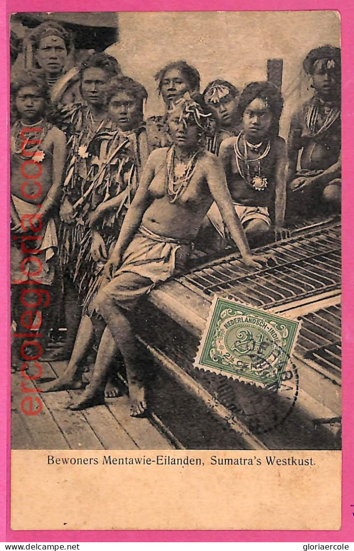 Af8984 - INDONESIA - Vintage POSTCARD - Sumatra - Ethnic -  1913 - Azië