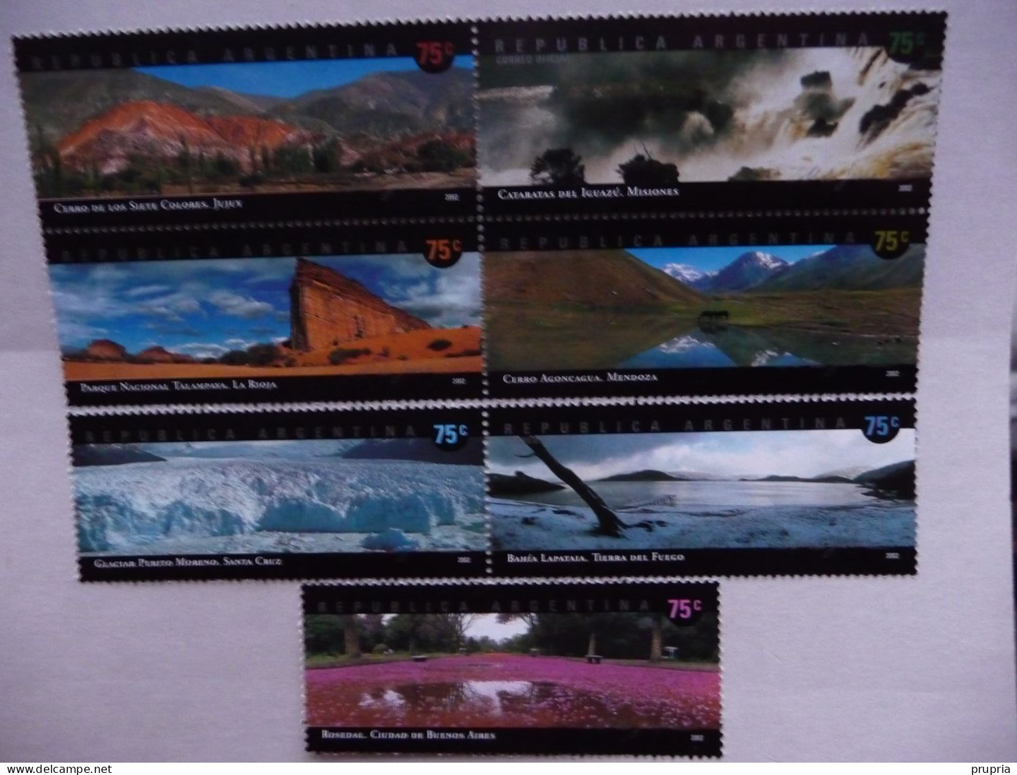 Argentine 2002 N° Y&T  2312 à 2319  Sauf 2018  "Paysages Landscapes" 47  Neuf( Voir Scan) - Neufs