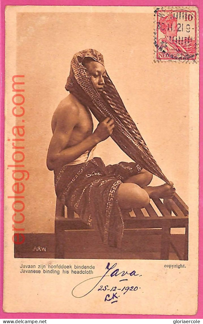 Af8985 - INDONESIA - Vintage POSTCARD - Java - Ethnic -  1920 - Azië