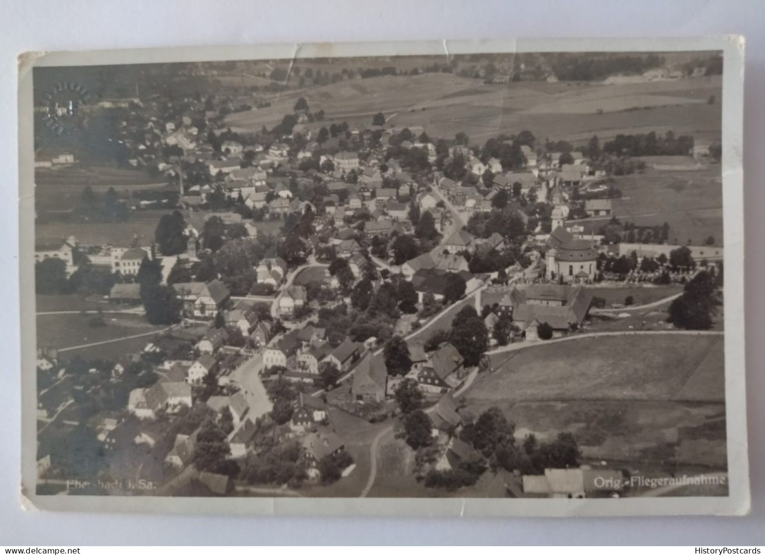 Ebersbach In Sachsen, Fliegeraufnahme, Gesamtansicht, 1935 - Neugersdorf