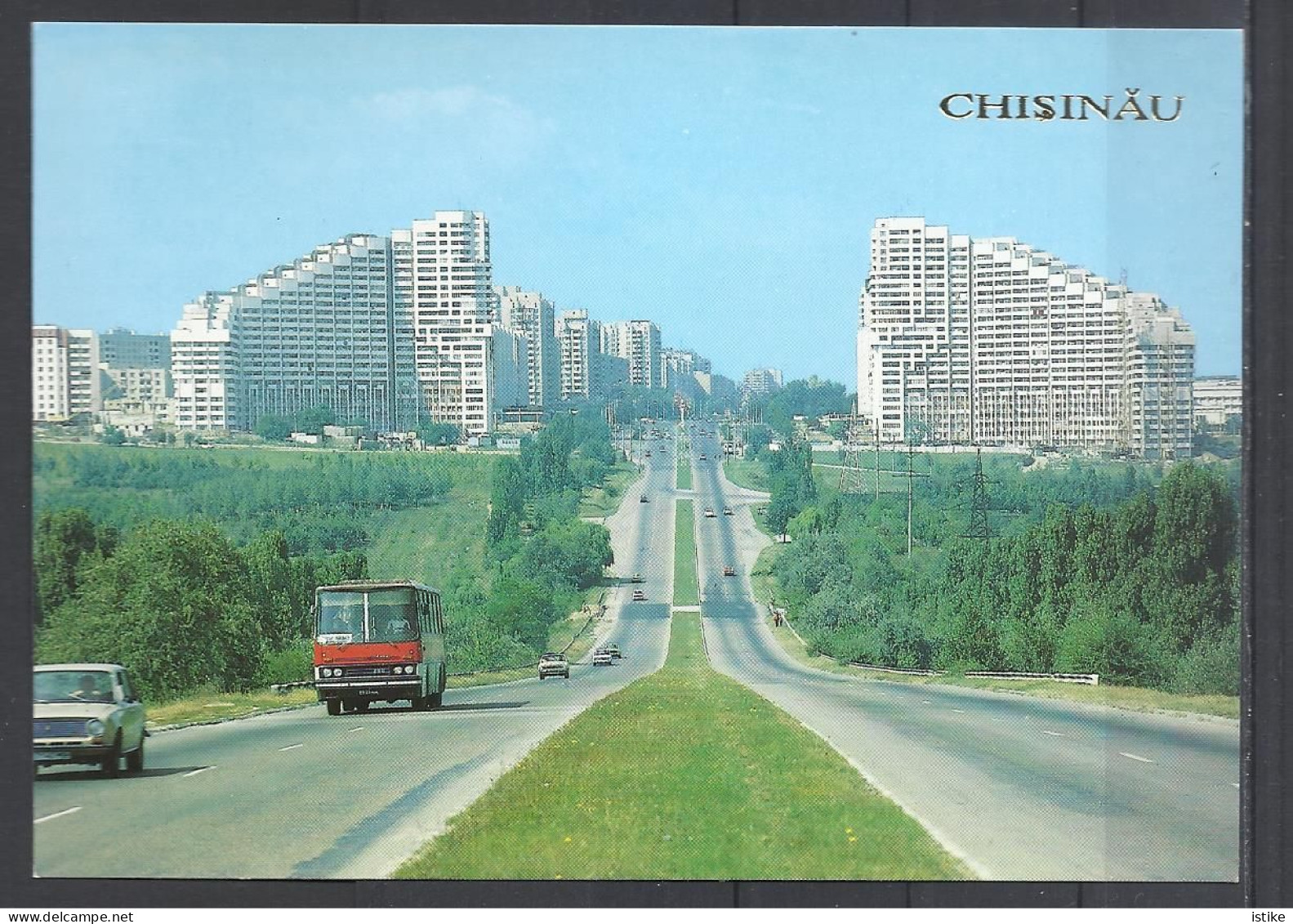 Moldova, Chisinau, Southern Entrance To The City With An Ikarus Coach, 1990. - Moldova