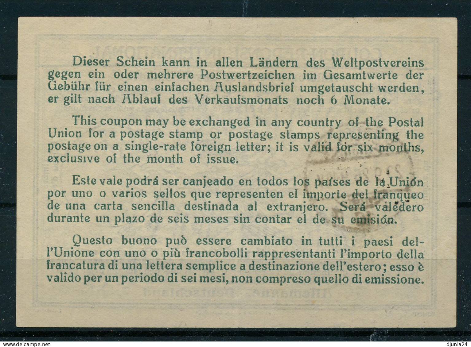 BF0263 / DR  -  1926,  35 Pfennig.  -  Type Ro8  -  Reply Coupon Reponse - Otros & Sin Clasificación