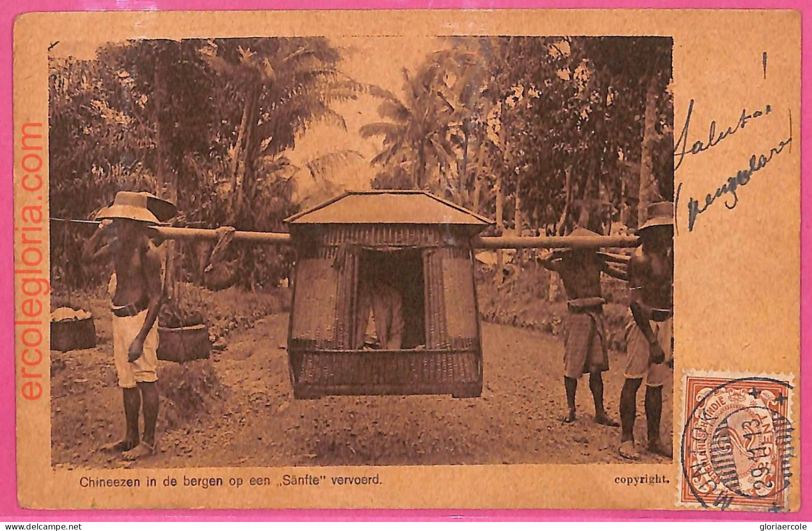 Af9001 - INDONESIA - Vintage POSTCARD - Ethnic - 1913 - Asia