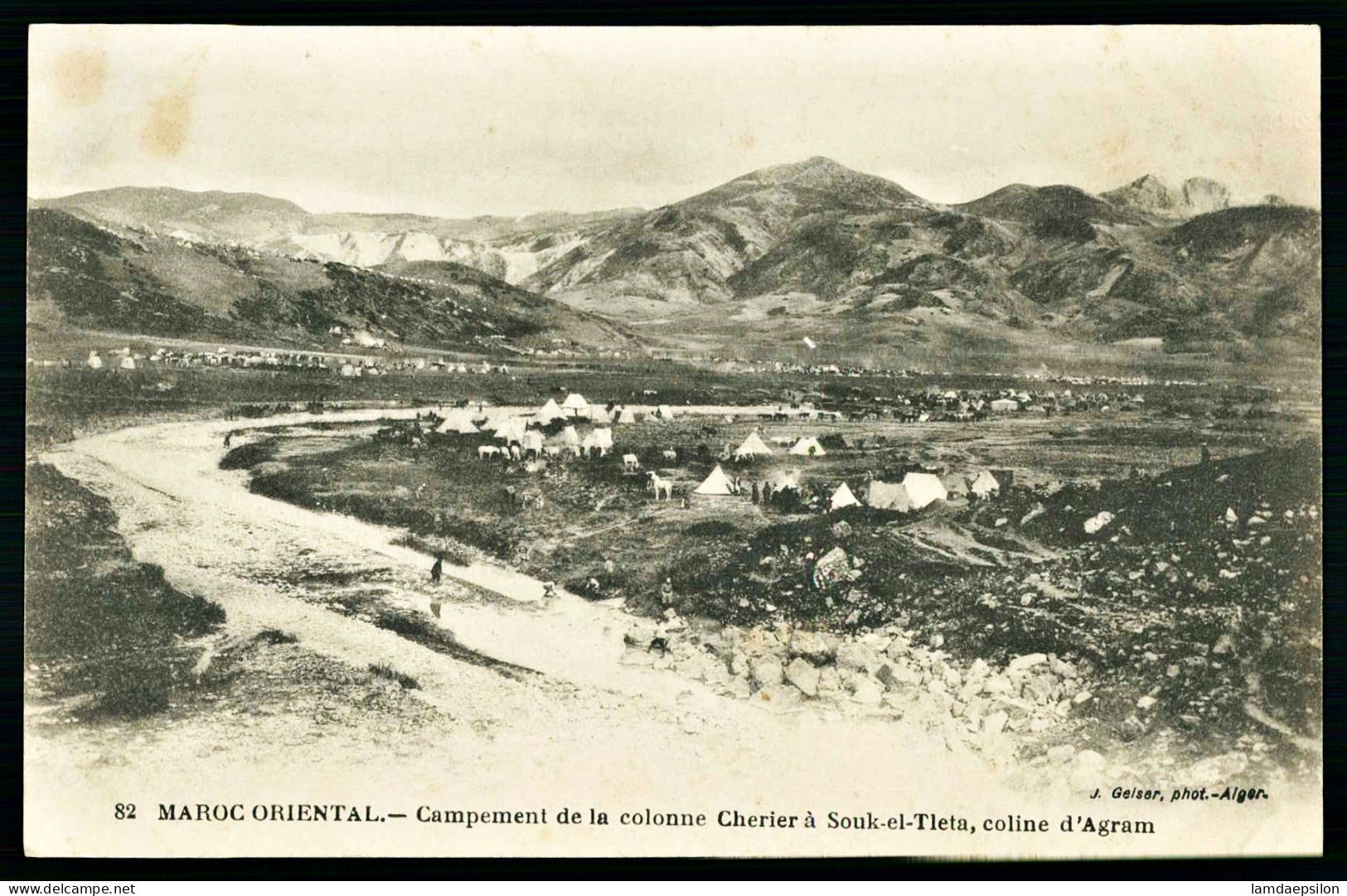 A67  MAROC CPA CAMPEMENT DE LA COLONNE CHERIER A SOUK EL TLETA - Collezioni E Lotti