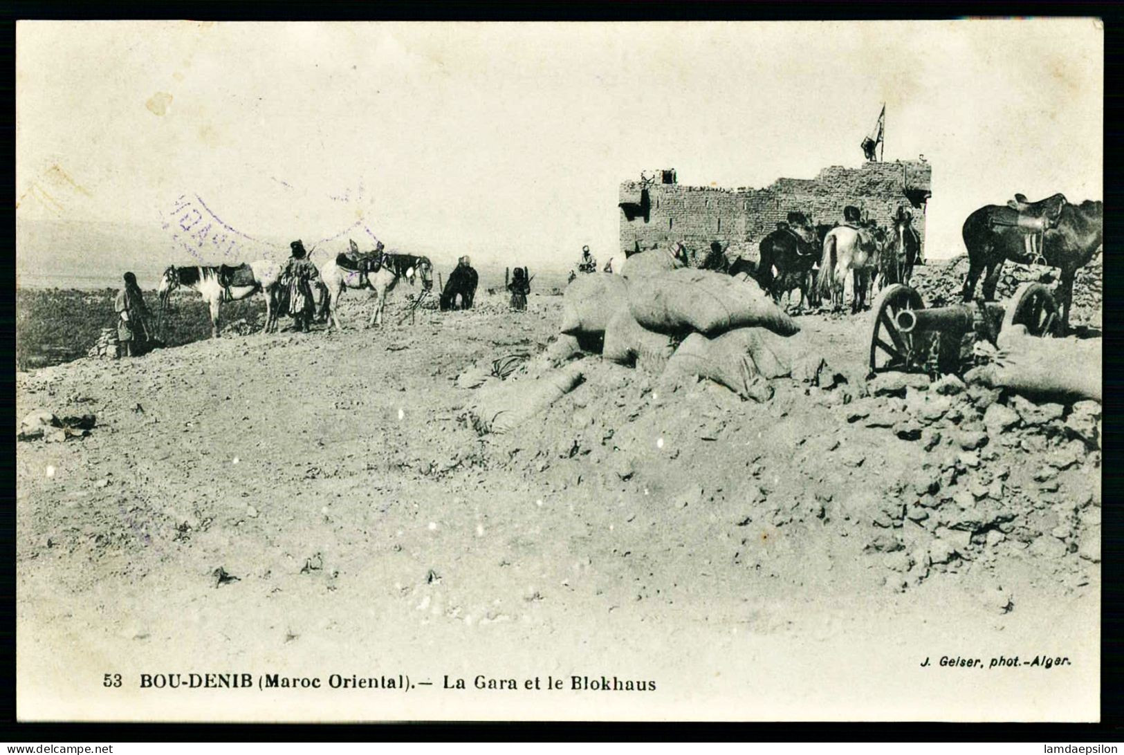 A67  MAROC CPA BOU-DENIB  - LA GARA ET LE BLOKHAUS - Colecciones Y Lotes