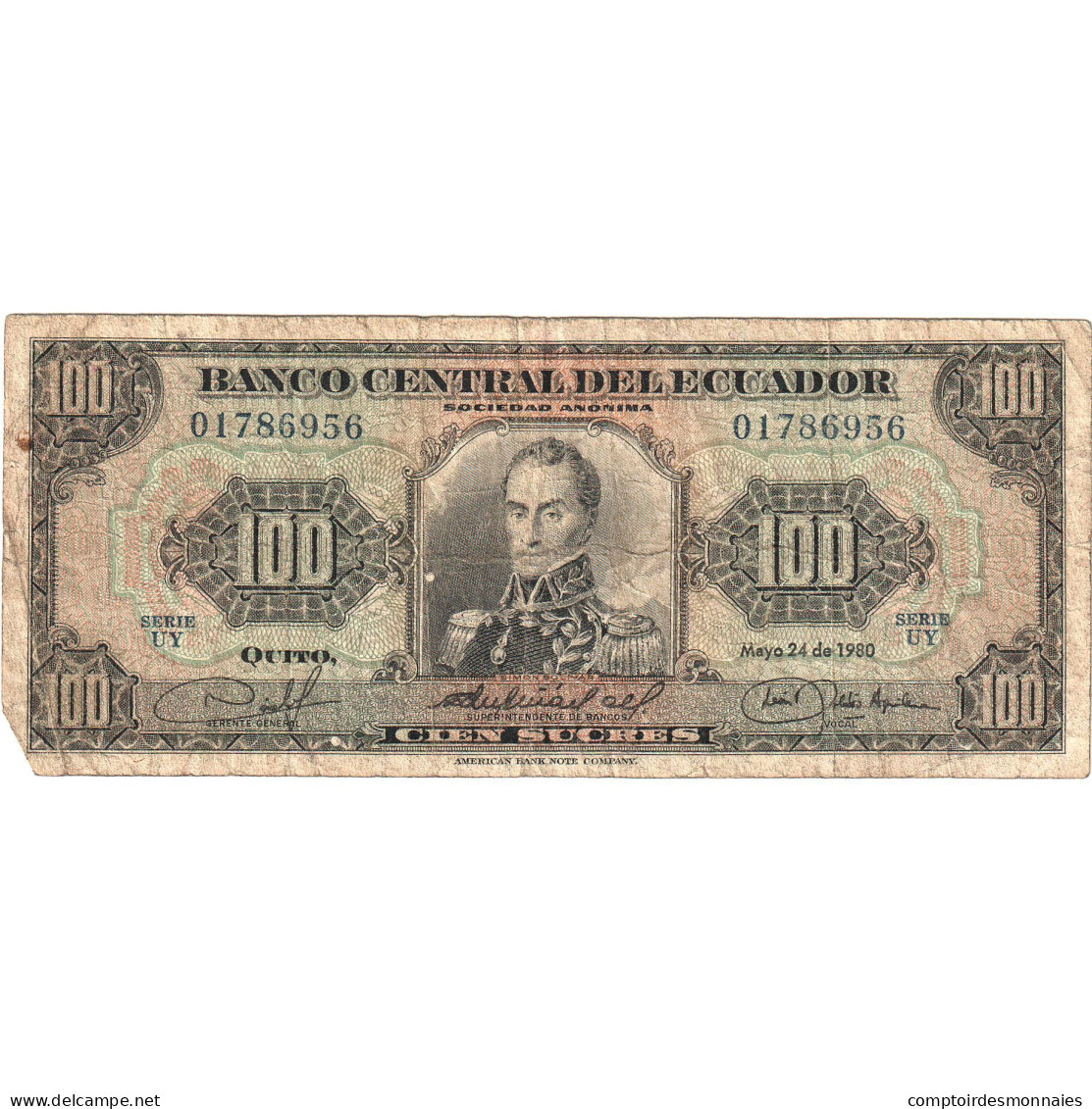 Équateur, 100 Sucres, 1980, 1980-05-24, KM:112a, NEUF - Ecuador