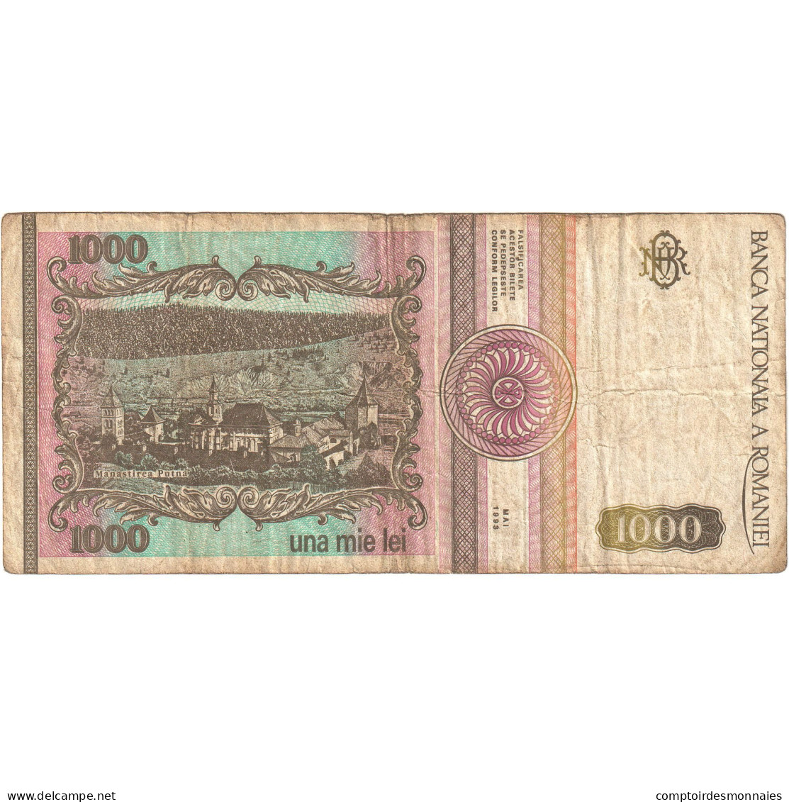 Roumanie, 1000 Lei, 1993, KM:102, TB - Roumanie