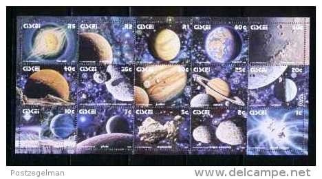 CISKEI, 1991, MNH Stamp(s), Definitives Solar System, Nr(s).   192-206 Sheet,scannr.S944 - Ciskei