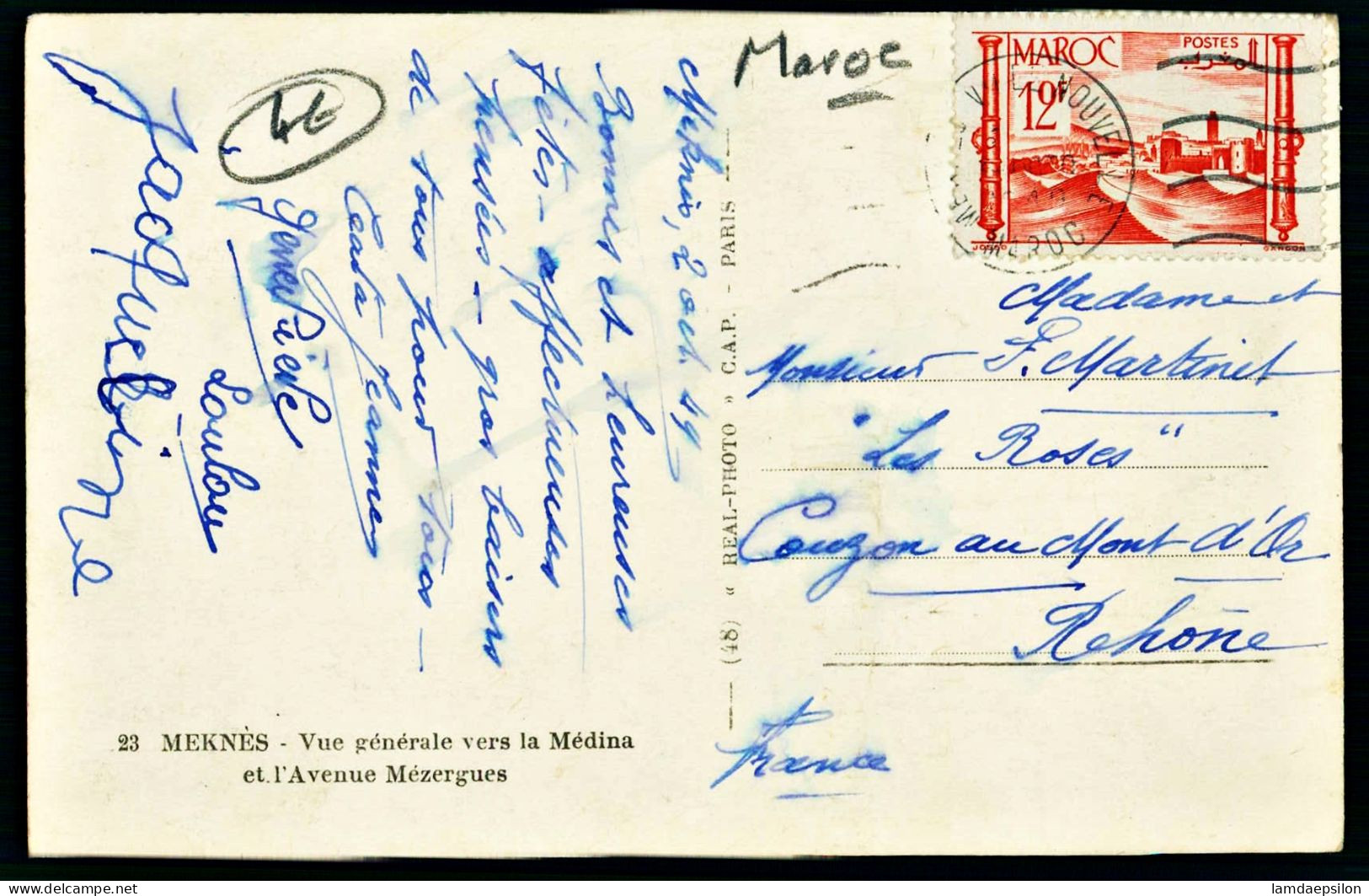 A67  MAROC CPA MEKNES - VUE GENERALE VERS LA MEDINA - Colecciones Y Lotes