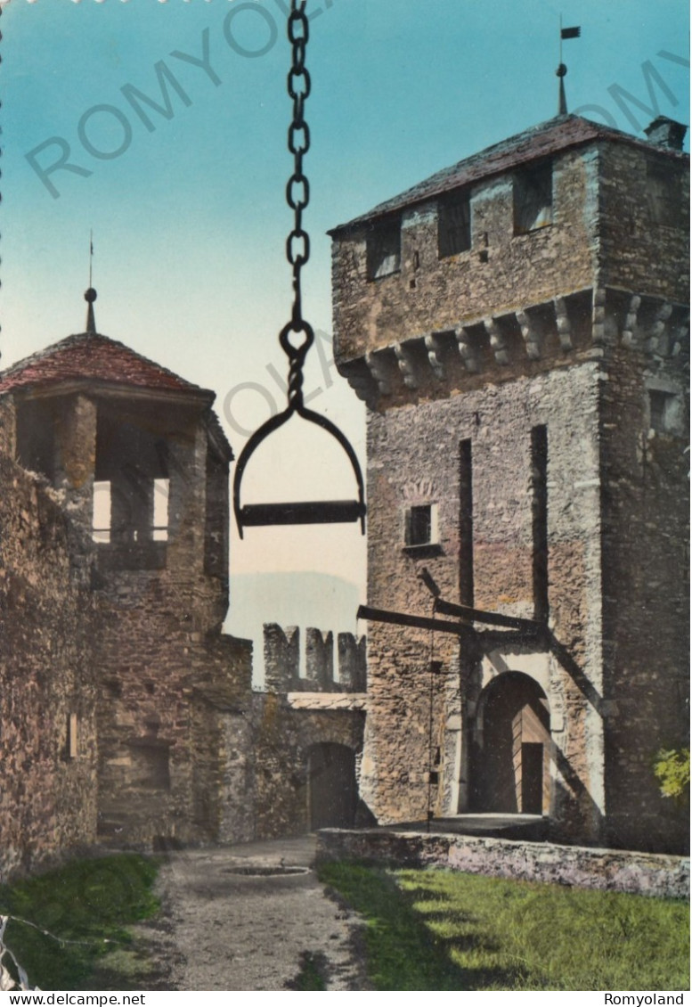 CARTOLINA  BELLINZONA,TICINO,SVIZZERA-INTERNO DEL CASTELLO DI SVITTO-VIAGGIATA 1961 - Bellinzone