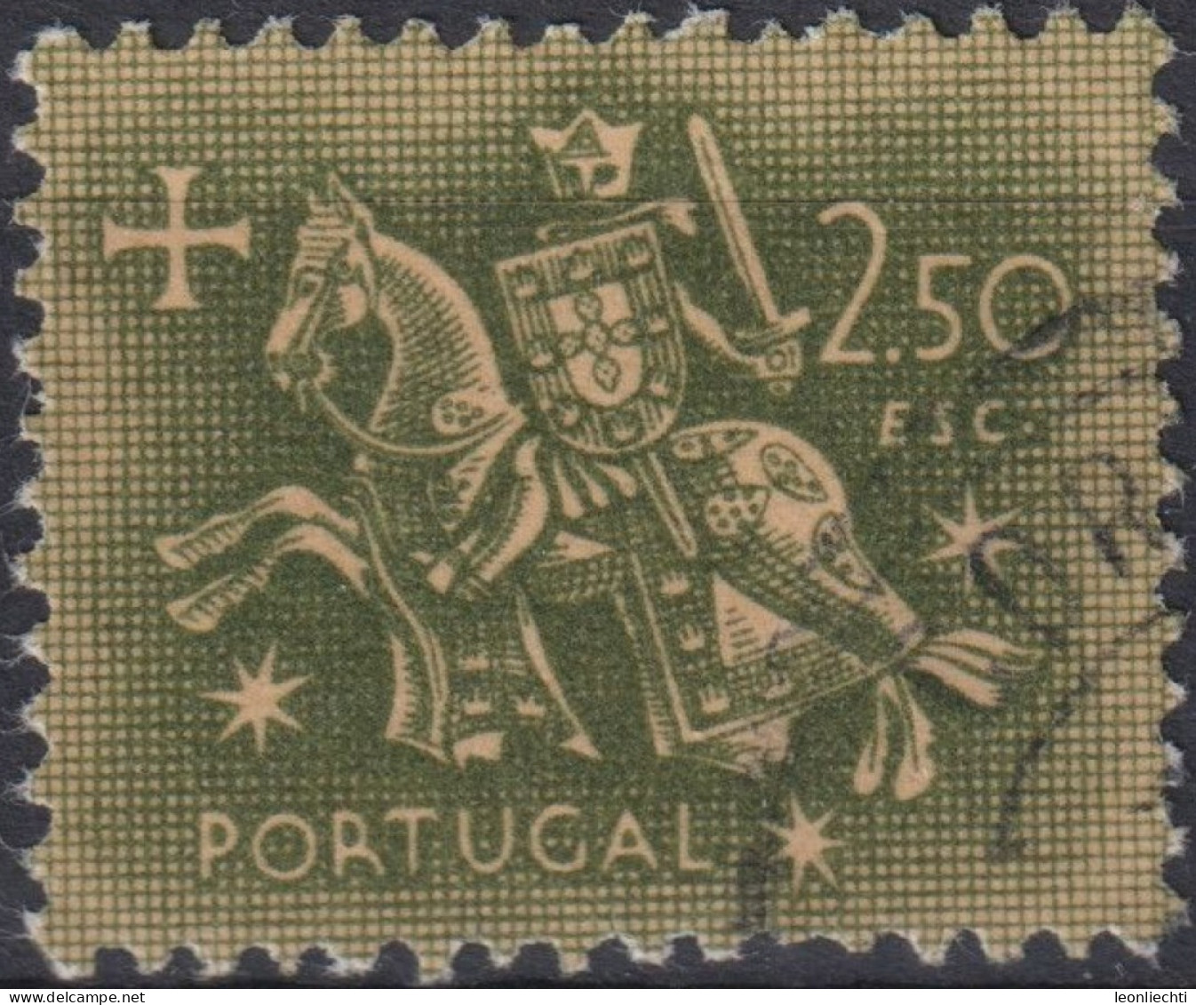 1953 Portugal ° Mi:PT 802, Sn:PT 771, Yt:PT 784, Knight On Horseback (from The Seal Of King Dinis) - Used Stamps