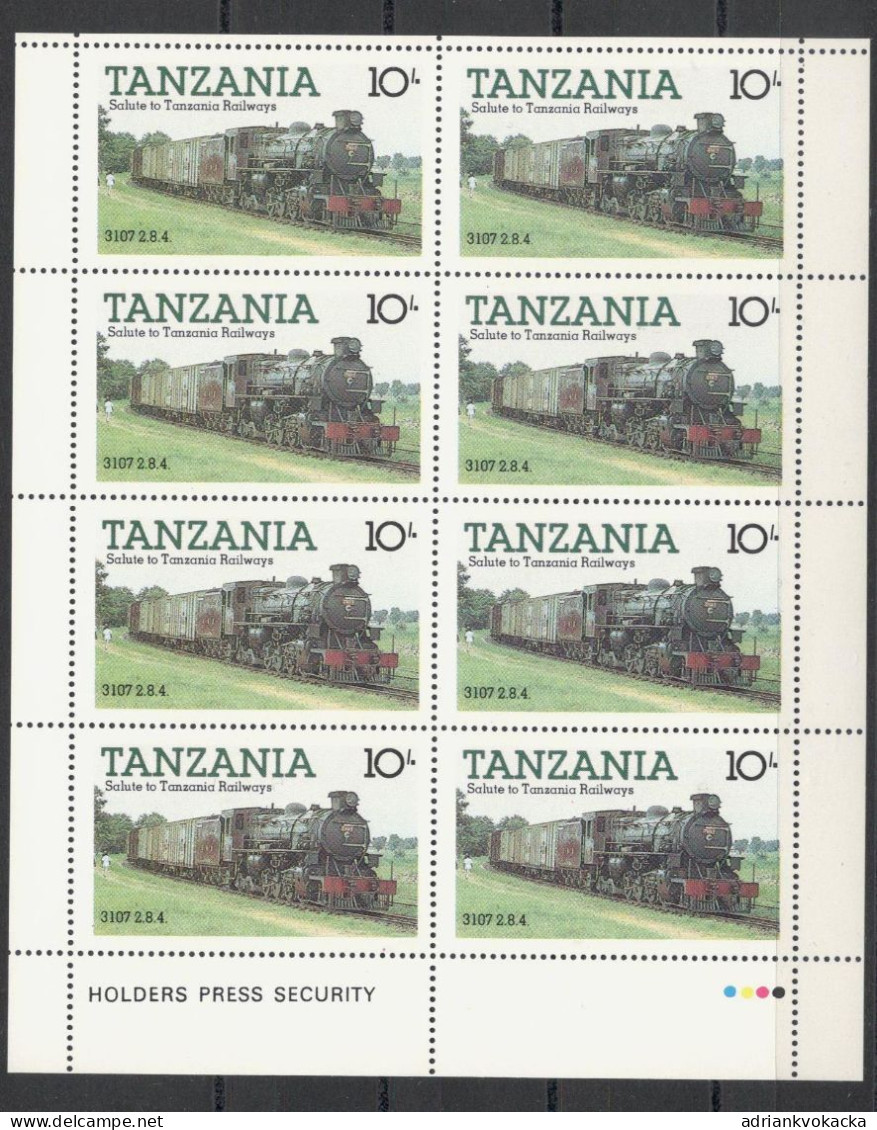 Tanzania - Locomotive, Blank Sheet Mi:TZ 269 (1985) - Tanzanie (1964-...)