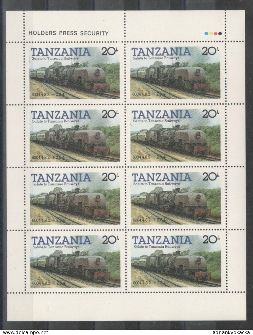 Tanzania - Locomotive, Blank Sheet Mi:TZ 271 (1985) - Tanzanie (1964-...)