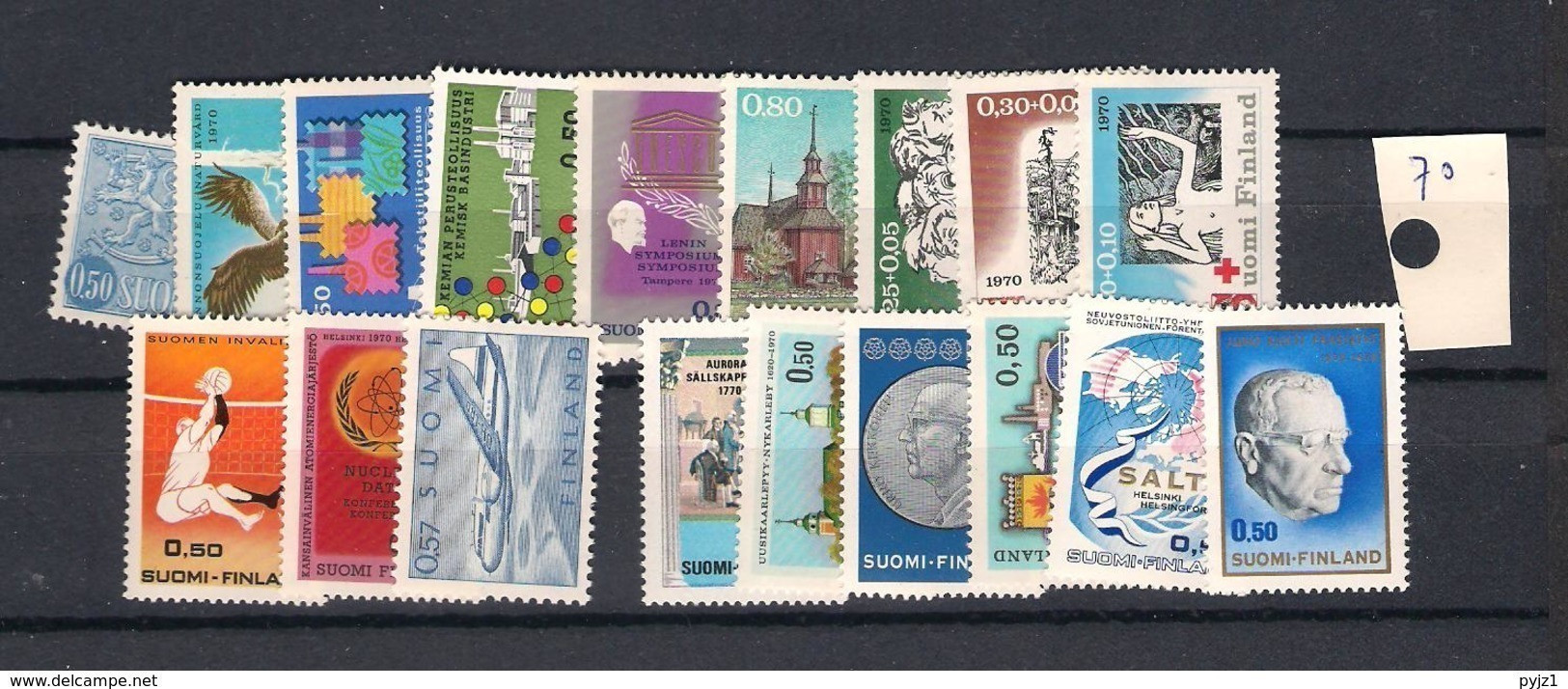 1970 MNH Finland, Year Complete According To Michel, Postfris - Années Complètes