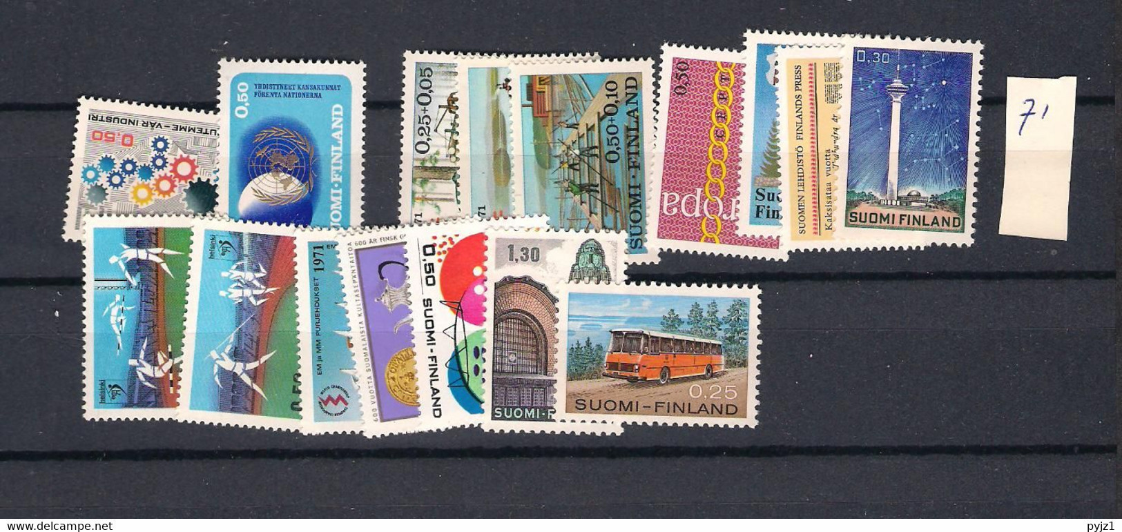 1971 MNH Finland, Year Complete According To Michel, Postfris** - Annate Complete