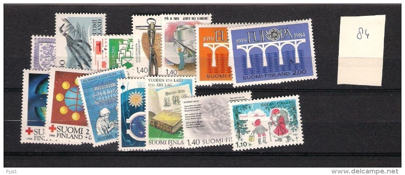 1984 MNH Finland, Finnland, Year Complete According To Michel, Postfris - Années Complètes