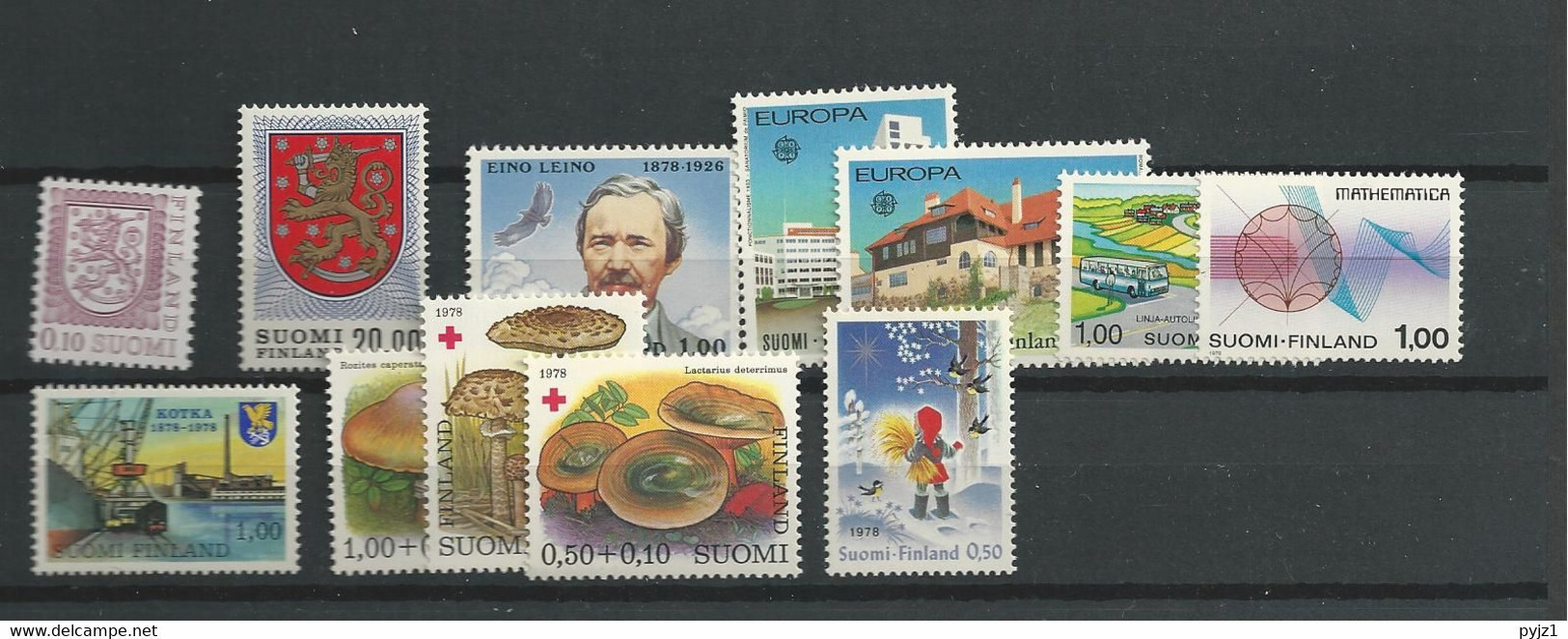 1978 MNH Finland, Year Complete According To Michel, Postfris** - Annate Complete