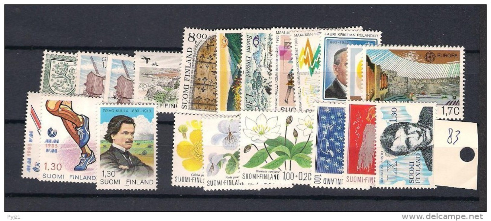 1983 MNH Finland, Finnland, Year Complete According To Michel, Postfris - Años Completos