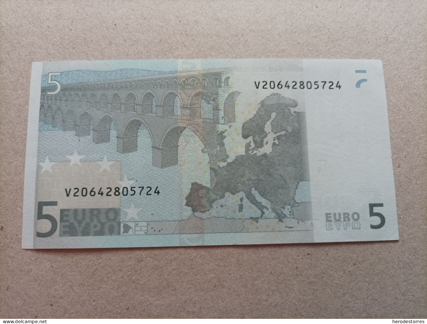 5 Euros De La Segunda Firma Trichet Plancha Ultima Plancha De Trichet M016A, V De España, UNC - 5 Euro