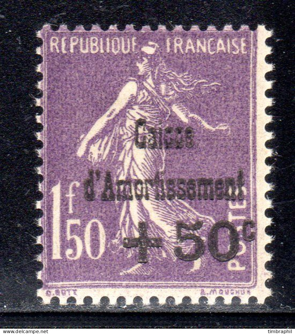 N° 268 (Caisse Amortissement) Neuf** LUXE: COTE= 200 € - 1927-31 Sinking Fund