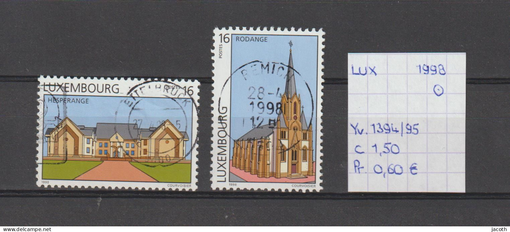 (TJ) Luxembourg 1998 - YT 1394/95 (gest./obl./used) - Gebraucht