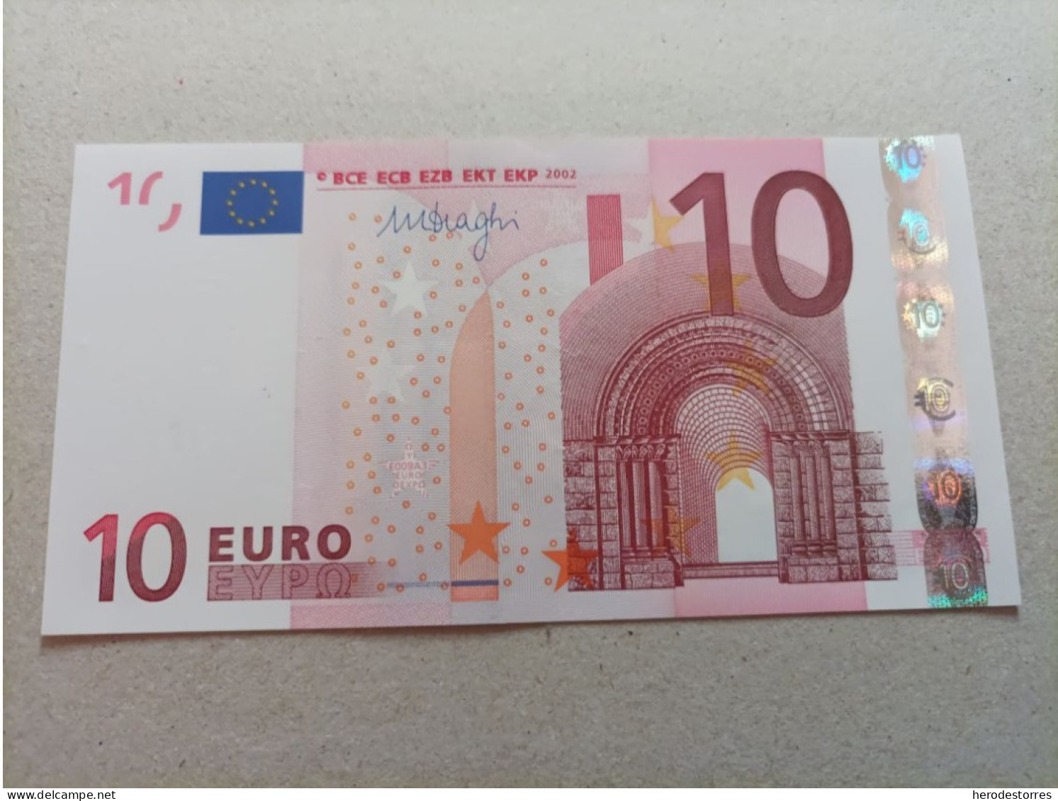 10 EURO ALEMANIA(x) Las Platte Trichet E009A, Draghi 2002, UNC - 10 Euro
