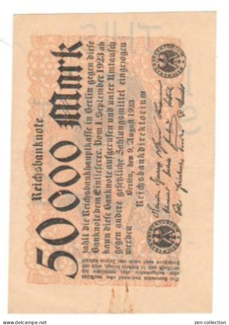 Anti-Hitler Propaganda FANTASY Ovpt On Genuine 1923 No Serial Number, Small 4 X 2.75 Inches, VF - Confederate (1861-1864)