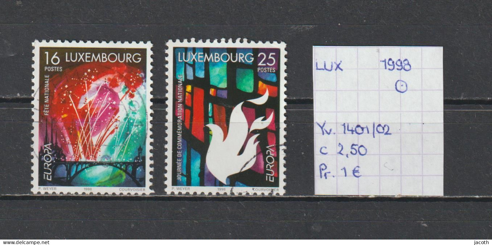 (TJ) Luxembourg 1998 - YT 1401/02 (gest./obl./used) - Oblitérés