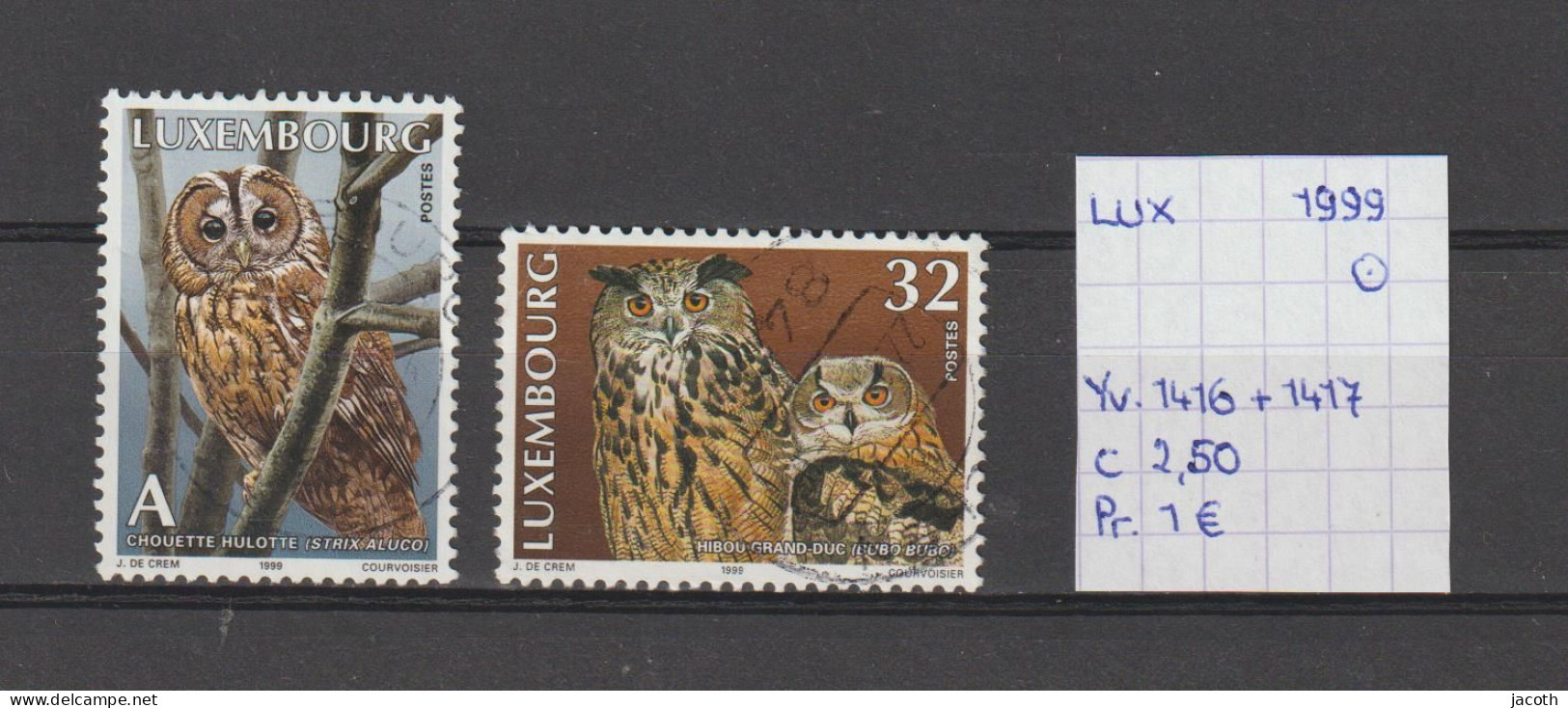 (TJ) Luxembourg 1999 - YT 1416 + 1417 (gest./obl./used) - Used Stamps