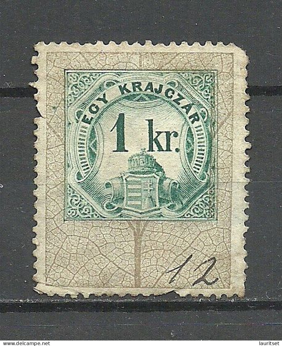 UNGARN HUNGARY Revenue Tax Steuermarke 1 Kr. O - Steuermarken