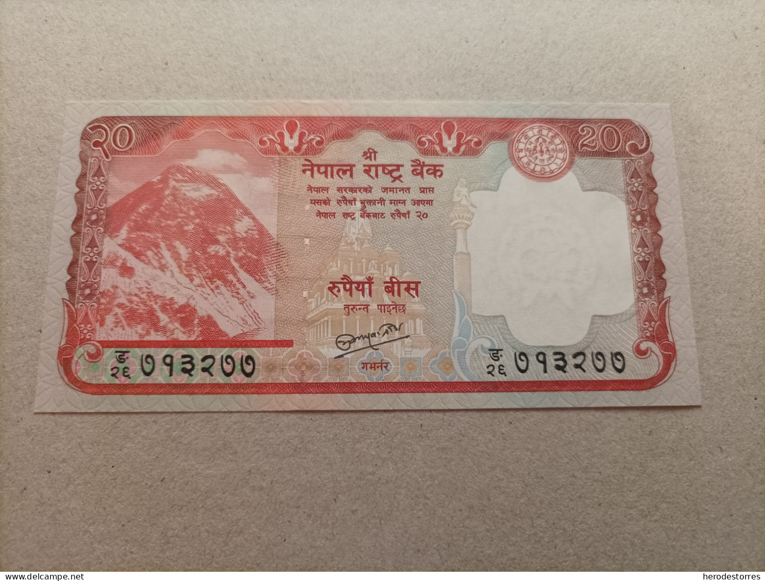 Billete De Nepal De 20 Rupias, Año 2010, UNC - Nepal
