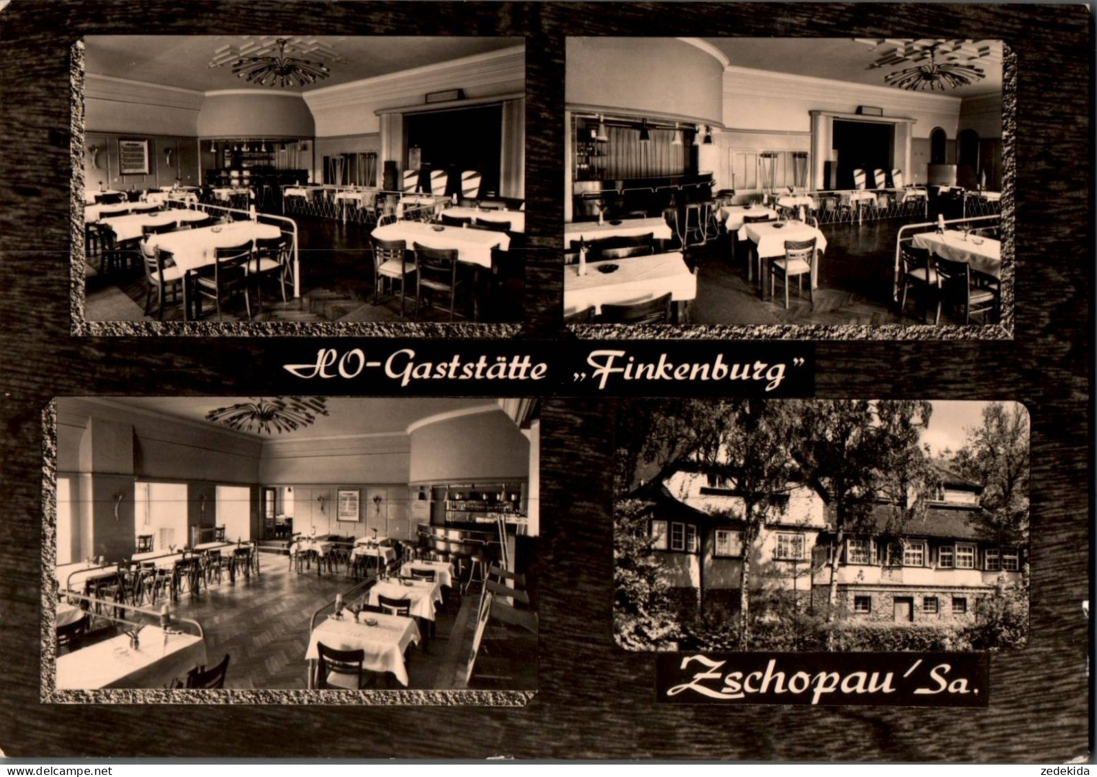 6170 - Zschopau - HO Gaststätte Finkenburg Innenansicht - Verlag Erhard Neubert - Zschopau