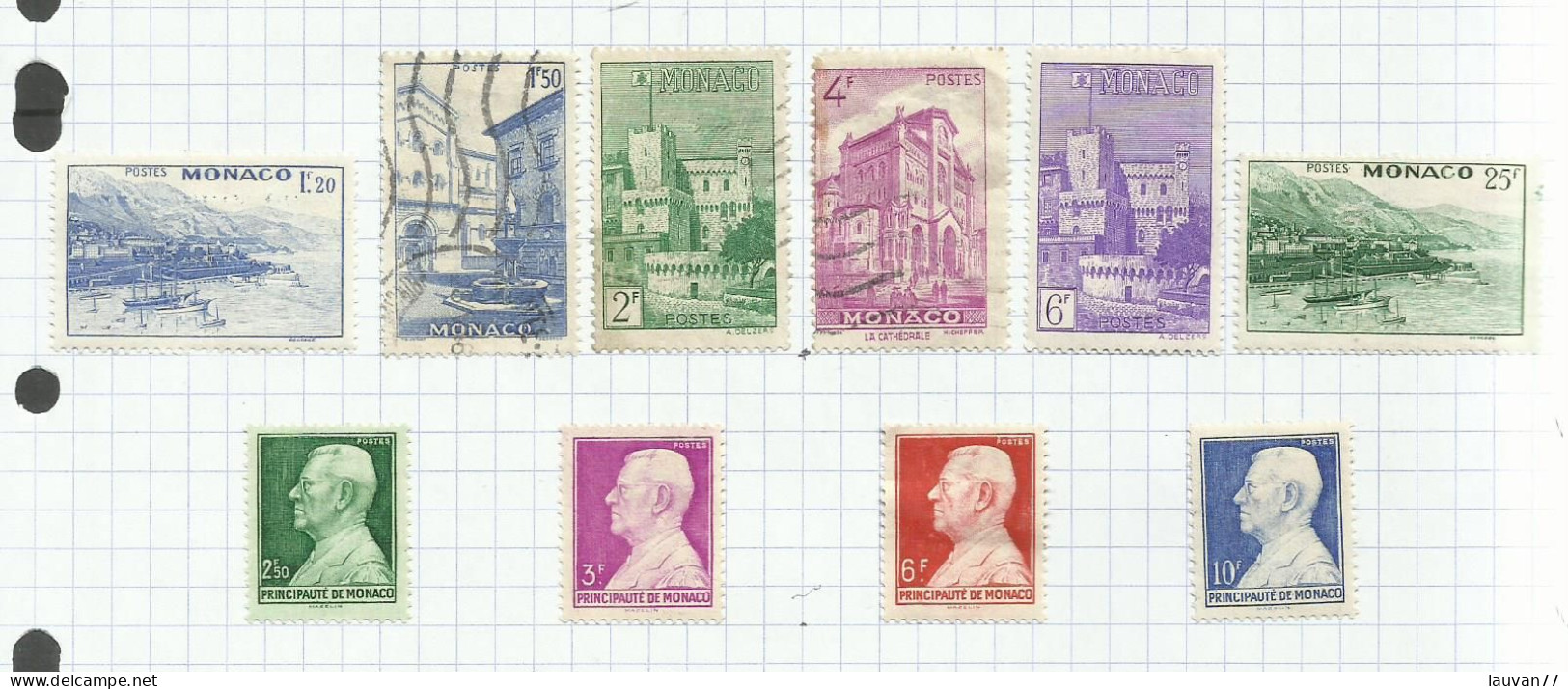 Monaco N°275 à 284 Cote 5.80€ - Used Stamps