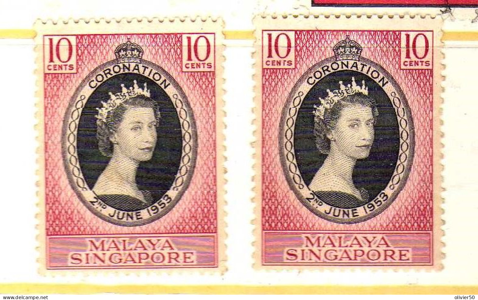 Singapour - 1953 - Couronnement Elizabeth II - Neufs** - MNH - Singapore (...-1959)