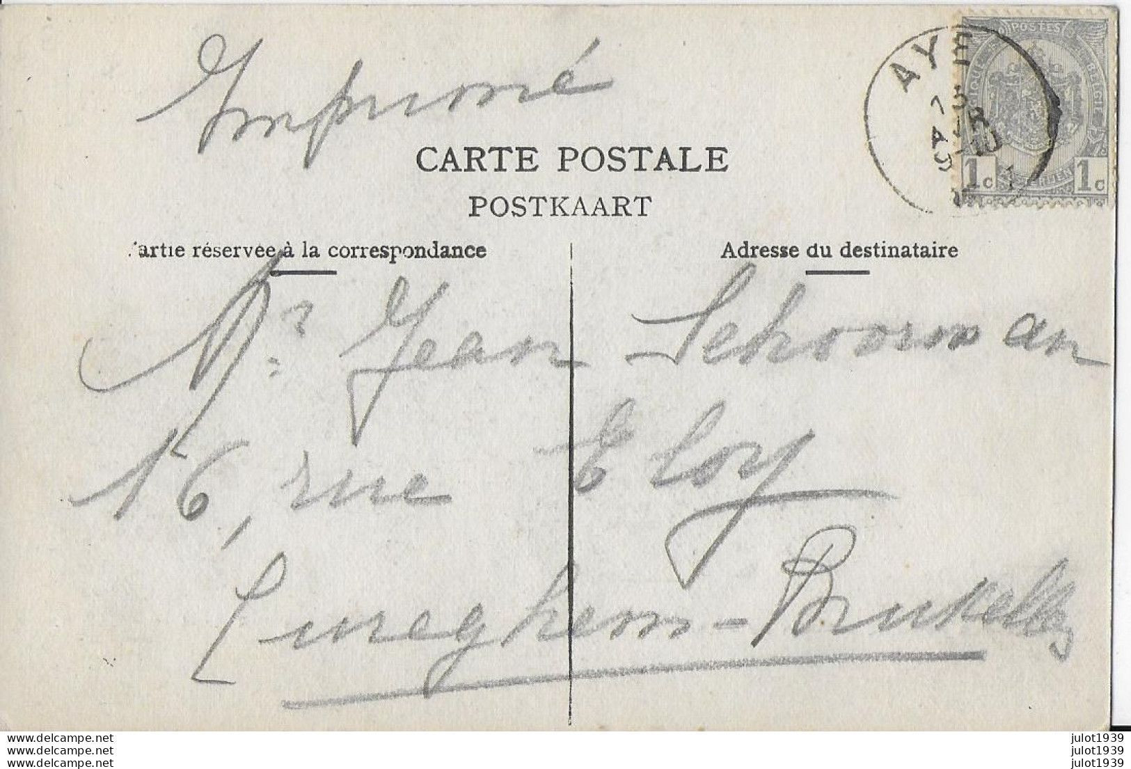 Julot1939 .....  AYE ..-- Le PONT Du CHEMIN De FER . Très RARE . 1907? Vers CUREGHEM . - Marche-en-Famenne